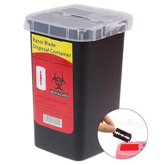 Black Ice Professional Razor Blade Disposal Container - Black