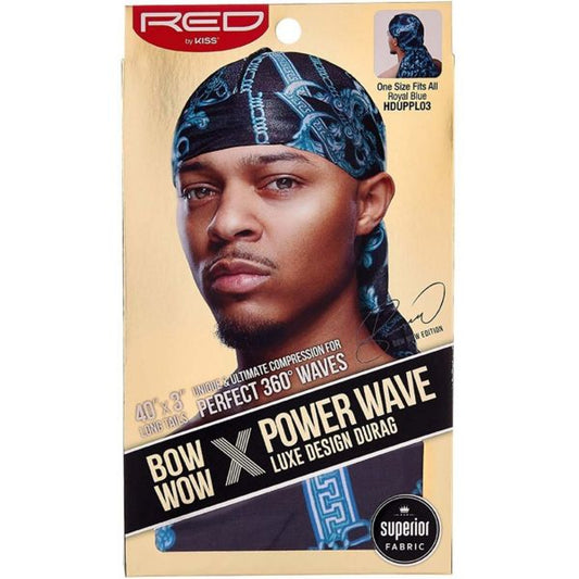Red by Kiss Bow Wow X Power Wave Luxe Design Durag - Royal Blue - #HDUPPL03