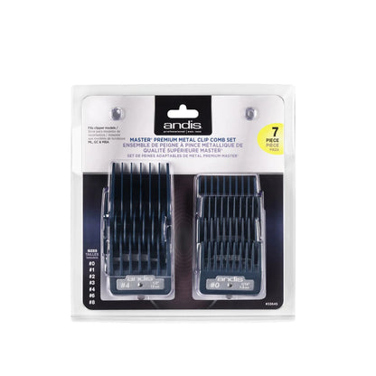 Andis Professional Master Premium Metal Clip Comb Set - 7pc.