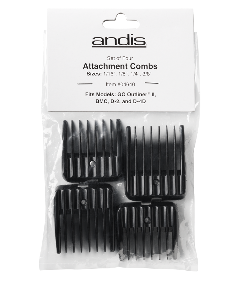 Andis Professional Clipper Attachments - 1/16, 1/8, 1/4, 3/8