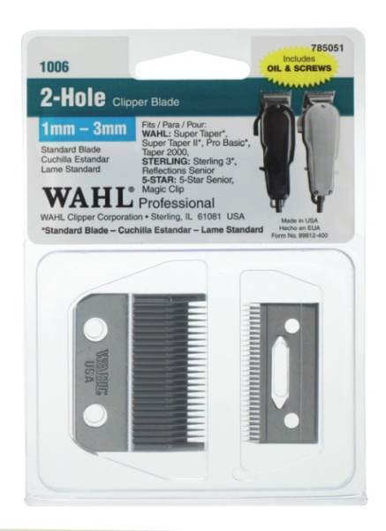 WAHL Professional 2 Hole Clipper Blade - Model #1006