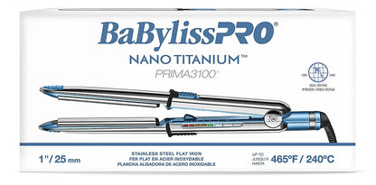 BaByliss Professional Nano Titanium Prima3100 Stainless Steel Flat Iron - 1in.