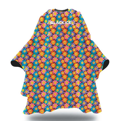 Black Ice Professional Kid's Cape - Smiley Face Flowers