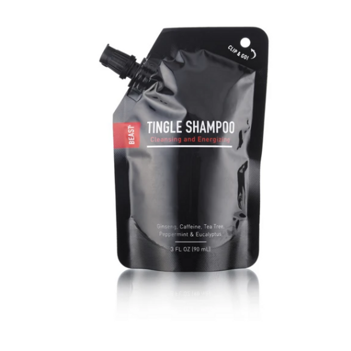 Beast Brands Tingle Shampoo Travel Size Refill Bag - 3oz