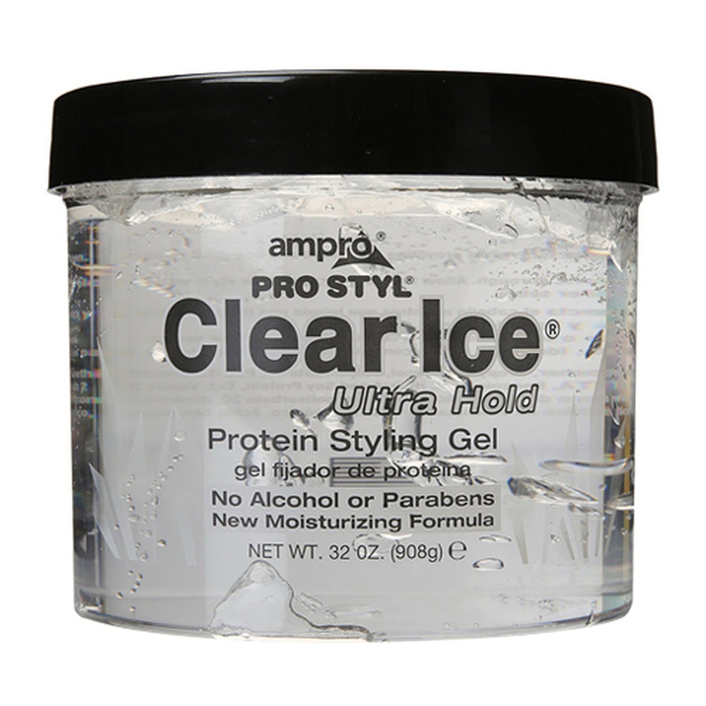Ampro Clear Ice Ultra Hold Protein Styling Gel - 32oz