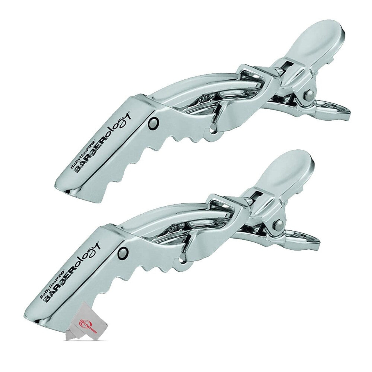 BaByliss Professional Barberology Hair Sectioning Clips - Silver - 2pc.