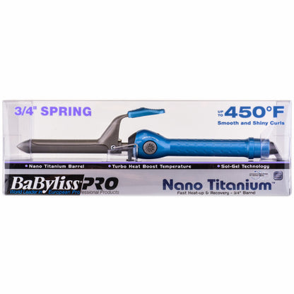 BabylissPro Nano Titanium Spring Curling Iron 3/4"