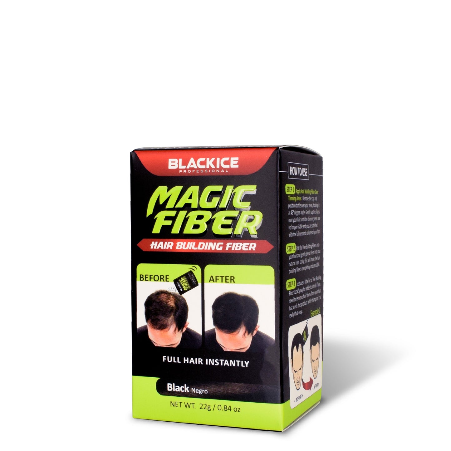 Black Ice Professional Magic Hair Building Fiber - Black