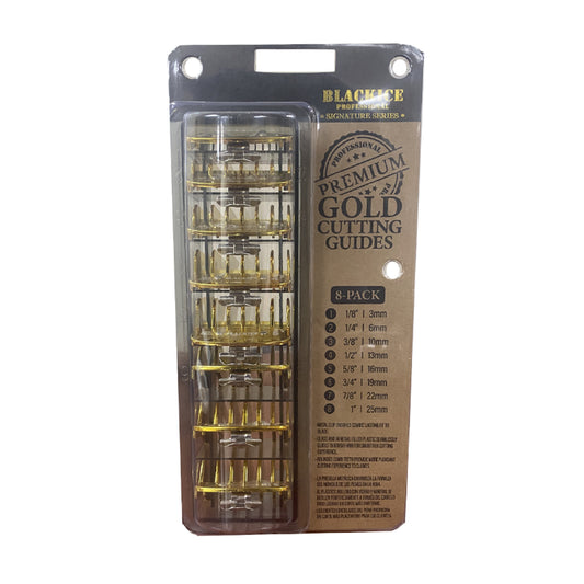 Black Ice Professional Premium Gold Cutting Guides - 8 Pack