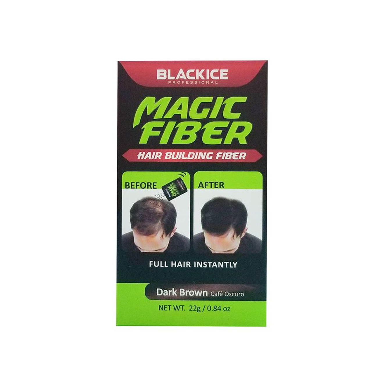 Black Ice Professional Magic Hair Building Fiber - Dark Brown