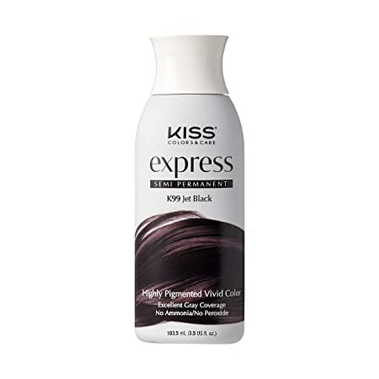Kiss Express Semi Permanent Hair Color - K99 Jet Black - 3.5oz.