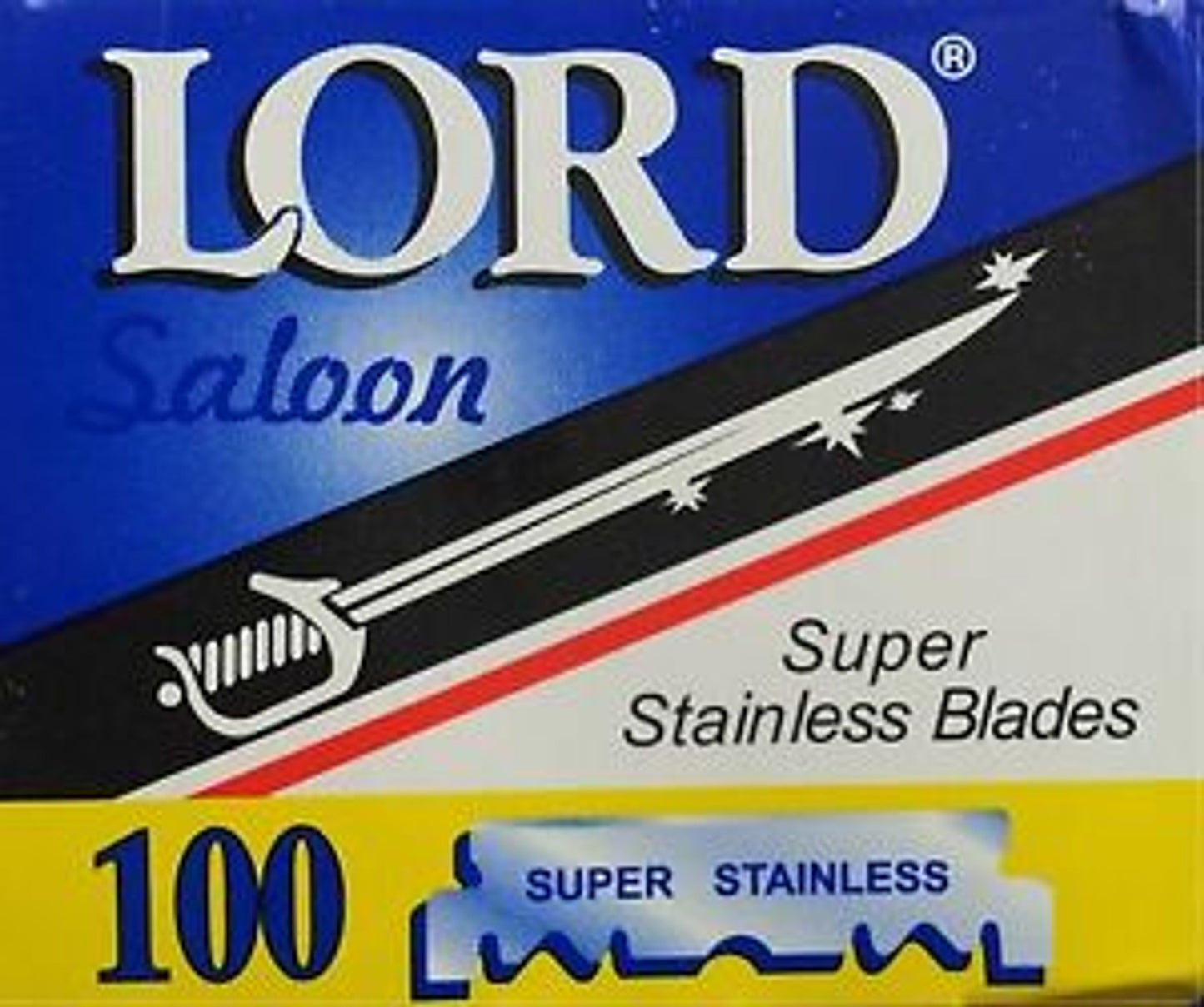 Lord Saloon Super Stainless Blades - 100 count.