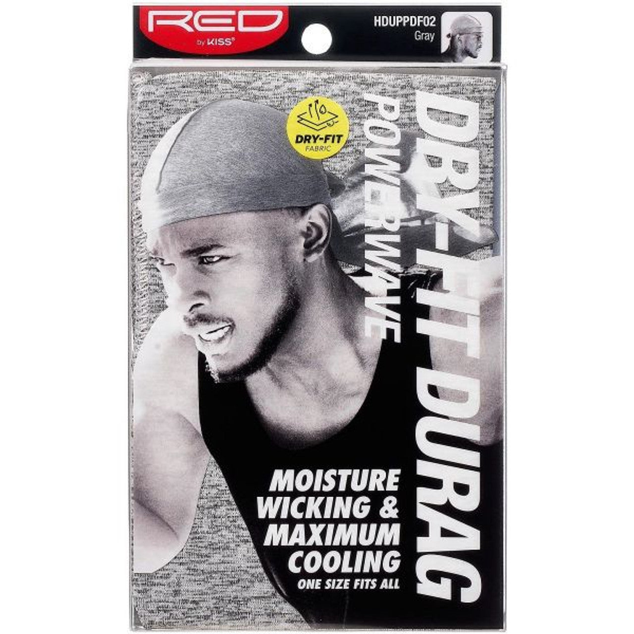 Red by Kiss Power Wave Dry Fit Durag - Gray - #HDUPPDF02