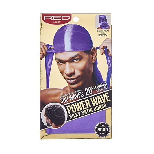 Red by Kiss Power Wave Silky Satin Durag - Purple - #HDUPP04