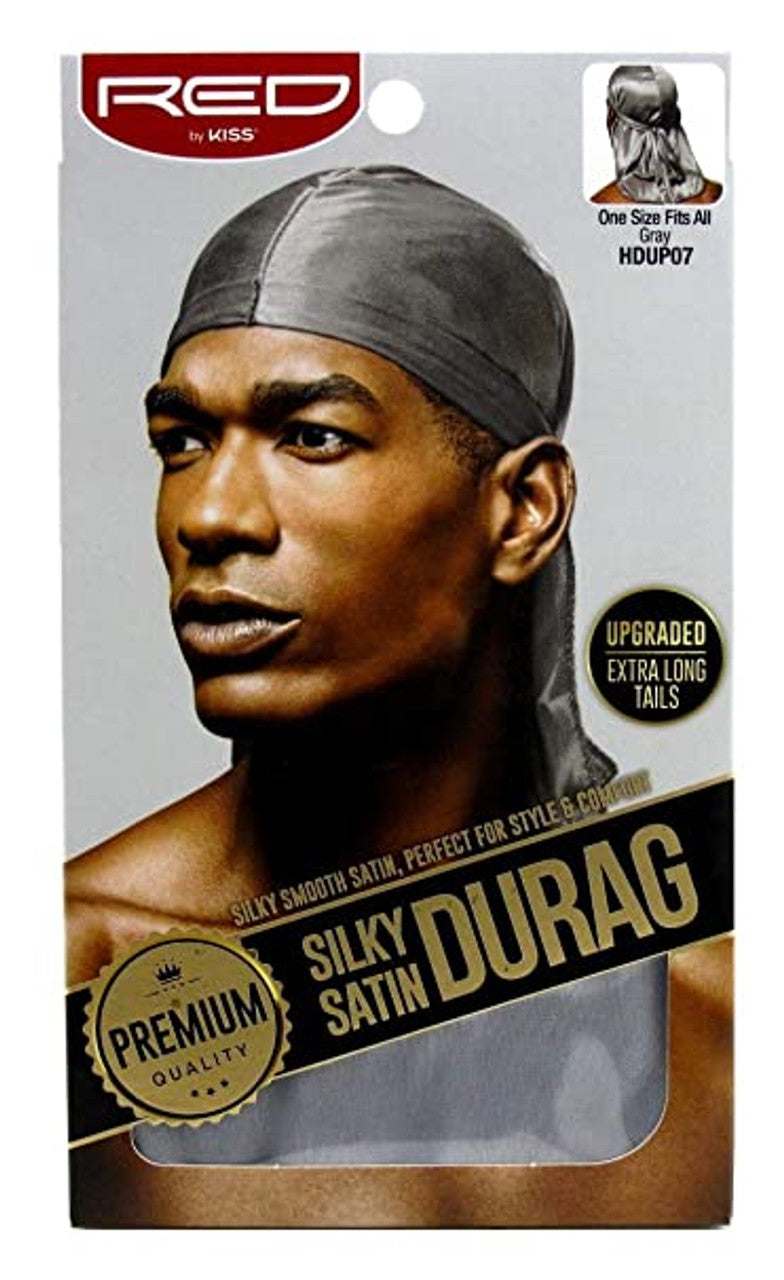 Red by Kiss Silky Satin Durag - Gray - #HDUP07