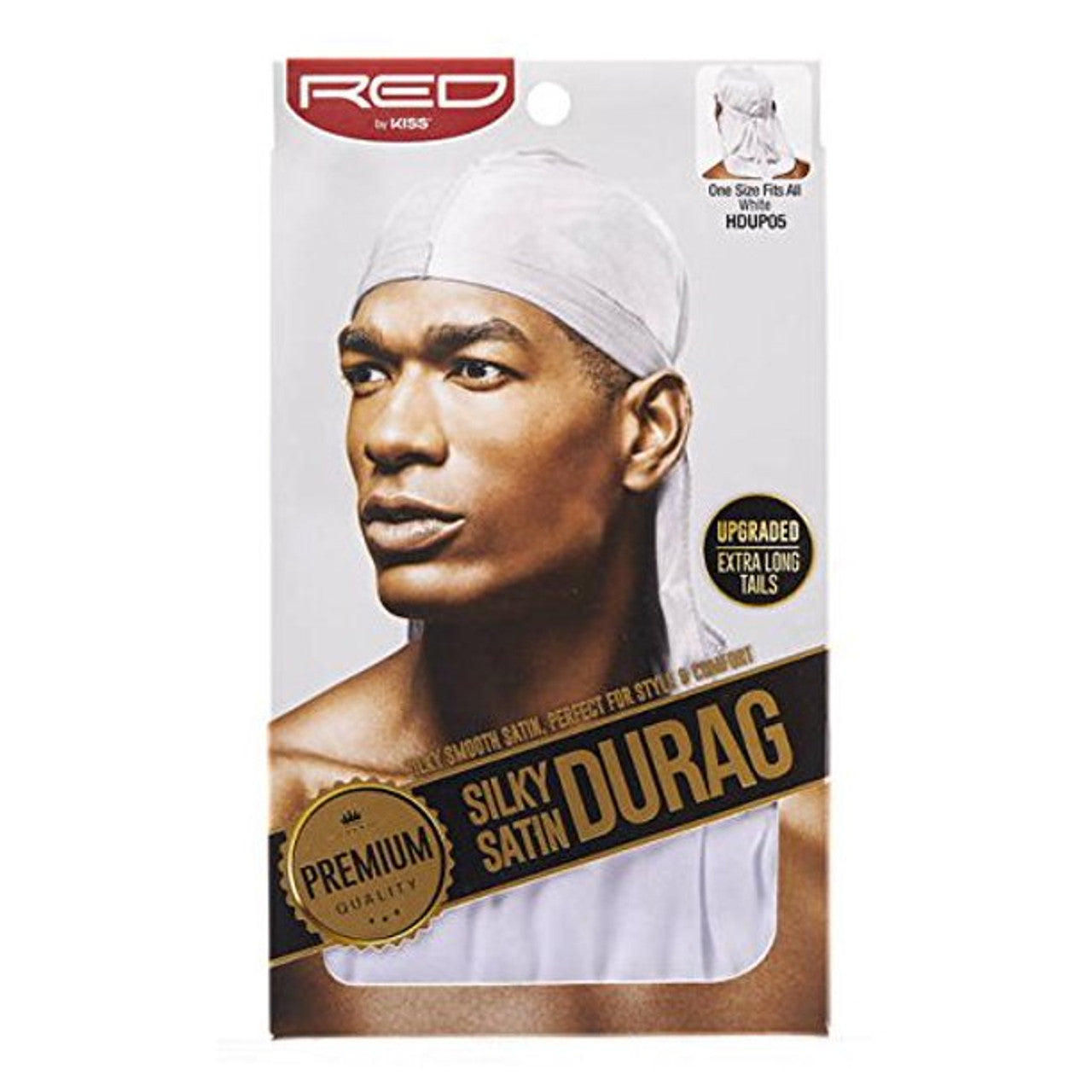 Red by Kiss Silky Satin Durag - White - #HDUP05