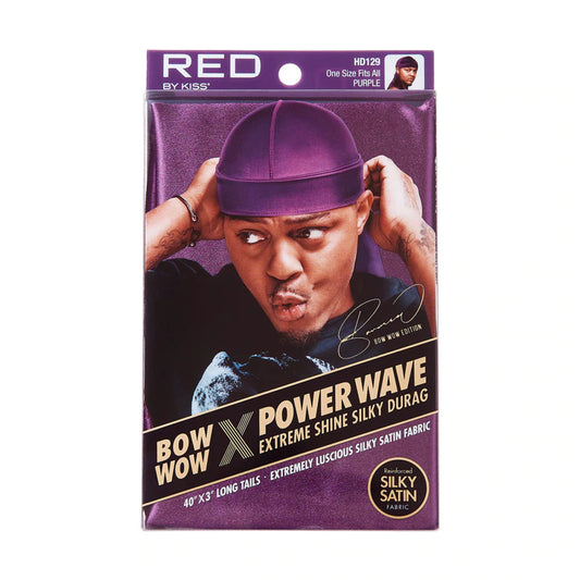 Red by Kiss Bow Wow X Power Wave Extreme Shine Silky Durag - Purple - #HD129