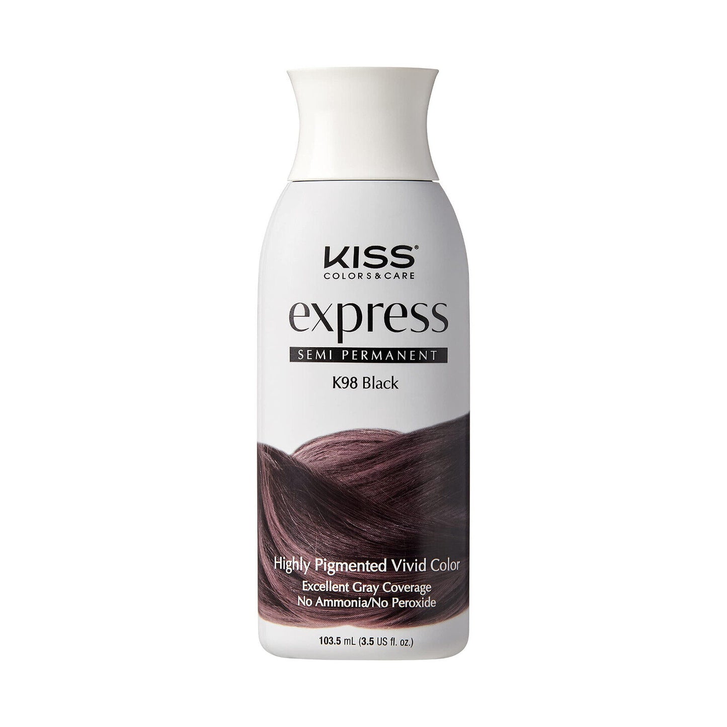 Kiss Express Color Semi-Permanent Hair Color - Black - 3.5oz.