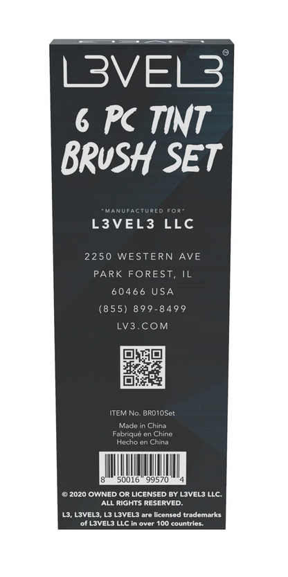 L3VEL 3 Tint Brush Set - Black - 6pc.