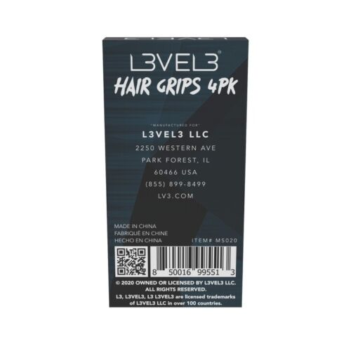 L3VEL 3 Hair Grips - Black - 4pcs.